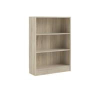 Librería Estantería para Libros de Madera Turia 2 estantes Color Roble patinado 79 x 27 x 108 cm