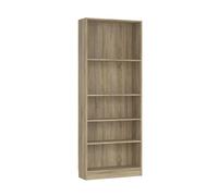 WELL HOME MOBILIARIO & DECORACIÓN Librería Estantería para Libros Turia con 4 estantes en Color Roble de 79 x 27 x 204 cm
