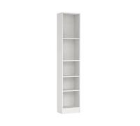 Librería Estantería para Libros Turia con 4 estantes en Color Blanco de 41 x 27 x 204 cm