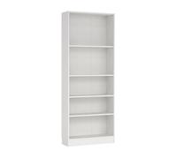 WELL HOME MOBILIARIO & DECORACIÓN Librería Estantería para Libros Turia con 4 estantes en Color Blanco de 79 x 27 x 204 cm