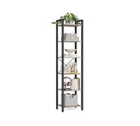 Librería de 6 Niveles 30 x 40 x 187,5 cm Industrial Greige y Negro