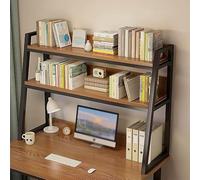 Librería de escalera para escritorio de computadora, estantería de escritorio para dormitorio, organizador de escritorio de 2 niveles, estante de exhibición de almacenamiento de encimera multiusos p