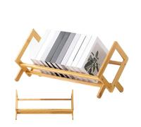 Librería de escritorio - Estantería doméstica, soporte para libros de madera, unidad de exhibición que ahorra espacio con textura de madera maciza para discos Diarios Documentos Libros Dormitorio