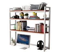 Librería de escritorio para computadora: estante organizador de estantería de escritorio ajustable de 3 niveles, estante de exhibición de almacenamiento, estantería de metal para encimera, para hoga