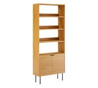 Librería de madera con 4 estantes y 2 puertas stinna