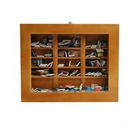 Librería de madera para la ansiedad con una colección de 200 divertidos mini títulos (A)