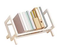Librería de mesa - 12,99 x 9,65 x 8,27 pulgadas estantería de mesa, organizador porta libros, estantería de almacenamiento | Librería inclinable para libros, oficina, sala de estudio, pantalla