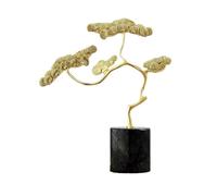 Libreria Desktop Decor Adornos de pino de bienvenida de cobre de lujo chino, escritorio de entrada for sala de estar, artesanías de decoración del hogar Feng Shui exquisitas Titolare Desktop Offic Dec