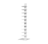 Librería eksjö con 10 estantes acero 150x39x39 cm - blanco mate[en.casa]