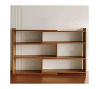 Librería Estantería de 3 niveles de ancho ajustable, estantería de madera, estantería organizadora de almacenamiento for oficina en casa, sala de estar, cocina, dormitorio, marrón Moderna(L30-60xD17xH