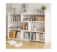 Librería Estantería, estantería de madera de 3 niveles, estantería organizadora de almacenamiento de ancho ajustable for oficina en casa, sala de estar, cocina, dormitorio (blanco) Estante de Pie(L40-