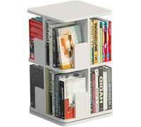 Librería Estantería Estantería Giratoria de 360 Grados Tablero de gránulos Estante de Gran Capacidad Estantería Simple para Estudiantes (Nuez Clara, 4 Niveles)