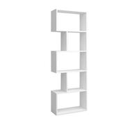 Librería estantería neón blanco mate 5 estantes 181x60x25 cm