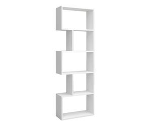 Librería estantería neón blanco mate 5 estantes 181x60x25 cm