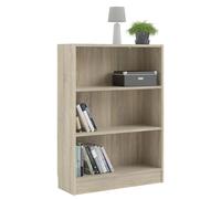 Librería Estantería para Libros de Madera Turia 2 estantes Color Roble patinado 79 x 27 x 108 cm