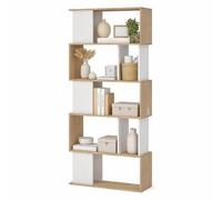 Librería Estantería para Libros Segre Oak 4 estantes Color Blanco 80 x 30 x 174 cm