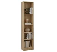 Librería Estantería para Libros Turia 4 estantes Color Roble patinado 41 x 27 x 204 cm