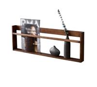 Librería Estantería rectangular montada en la pared, con sujetalibros, estantería decorativa de madera, for oficina, hogar, organizador, estante exhibición Organizador de almacenamiento(L60xW7xH30 cm)