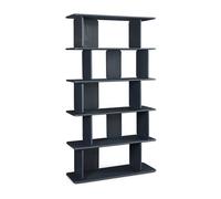 Librería gäljami 5 compartimentos abiertos 180x100x35cm - negro [en.casa]