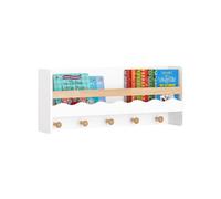 Librería infantil de pared con 5 ganchos sobuy kmb78-w