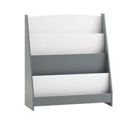 SoBuy Libreria Infantil Estantería Montessori con 4 Compartimentos Armario Infantil para Libros y Juguetes Estantería Estrecha para Habitación de Niños Gris 80x30x88 cm KMB32-HG