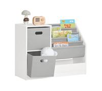 Librería infantil para niños sobuy kmb76-w con 2 cestas y 1 compartimiento 80x30x30x61 cm 80 cm