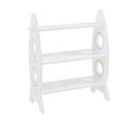 Librería infantil tårnby con forma de cohete 70 x 55 x 25 cm mdf blanco [en.casa]