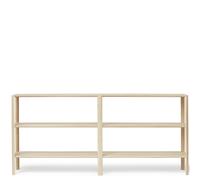 Librería Leaf de 2x3 Pulgadas de Roble Tratado con Aceite Blanco