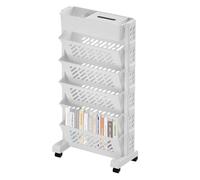 Librería móvil con ruedas - biblioteca rodante, coche de estante multipose, pisos de organizadores | Gran estante de almacenamiento móvil con 5 niveles para lecciones de Oficina Espacial o appa