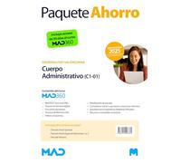 Librería: Oposiciones Cuerpo Administrativo (C1-01) de la Generalitat Valenciana. Paquete Ahorro de Libros y Curso MAD360