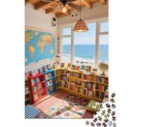 Librería Puzzle De Niños A Partir De 14 Años Obra De Arte Juego De Rompecabezas Paisaje Regalo Diversión Niños 1000pcs (75x50cm)
