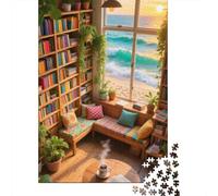 Librería Puzzle De Niños A Partir De 14 Años Obra De Arte Juego De Rompecabezas Paisaje Regalo Diversión Niños 1000pcs (75x50cm)