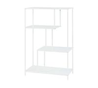 Librería reisjärvi de 4 niveles acero 115x75x35cm - blanco mate [en.casa]