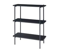 Librería samnanger de 3 niveles aglomerado 100x80x34cm - negro [en.casa]
