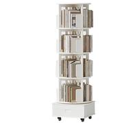 Libreria smontabile in Legno massiccio Libreria a più livelli da Terra con struttura di contenimento Chiusa e ruote universali(Walnut Colored,150.5 * 49cm)