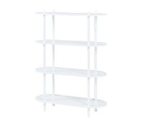 Librería øvre con 4 estantes metal 108x80x30cm - blanco [en.casa]