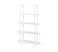 Librería øvre con 5 estantes metal 139x80x30cm - blanco [en.casa]