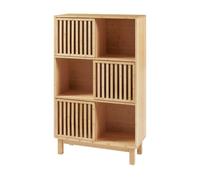 Librería ypäjä con 6 compartimentos bambú 126x76x33cm - natural [en.casa]