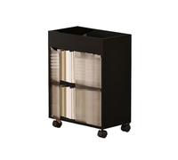 Librerías Debajo del tablero de densidad la Mesa, estantería pequeña con puertas acrílicas, gabinete almacenamiento móvil for oficina