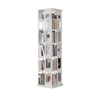 Librerías Estantería giratoria de múltiples capas, estantería giratoria de rueda universal invisible de madera de 360 °, para dormitorio de librería de pie de espacio pequeño, sala de estar, sala de e