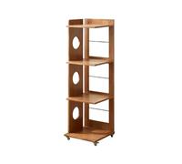 Librerías Móvil vertical de varios niveles con ruedas, estantería for sala estar, estudio, estante almacenamiento madera