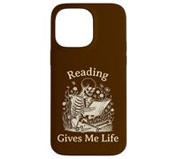 Librero Esqueleto Bibliófilo Ratón de Biblioteca Leer Libros Carcasa para iPhone 14 Pro MAX