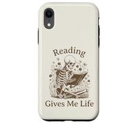 Librero Esqueleto Bibliófilo Ratón de Biblioteca Leer Libros Carcasa para iPhone XR