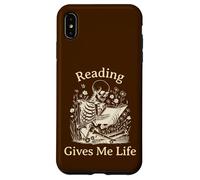 Librero Esqueleto Bibliófilo Ratón de Biblioteca Leer Libros Carcasa para iPhone XS MAX