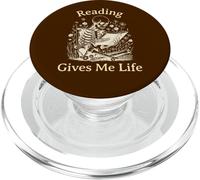 Librero Esqueleto Bibliófilo Ratón de Biblioteca Leer Libros PopSockets PopGrip para MagSafe