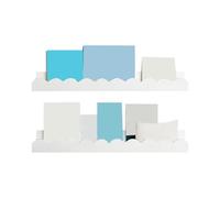 Libreros flotantes, 2 piezas de decoración de pared rizada para almacenamiento | estantería de madera | para habitación de los niños baño plantas juguetes marco de fotos habitación de bebé