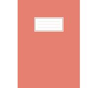 Libreta A4 de rayas con tapa blanda | Cuaderno A4 con pauta 1 línea horizontal (7mm) con margen | Multicolor | 100 páginas | Papel de alta calidad 90 gramos