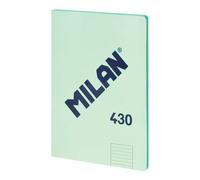 MILAN Libreta encolada Serie 1918 A4, 48 hojas, cuadrícula 5x5 mm, papel 95 g/m², verde