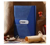 Libreta A5 con candado, notas, estudiante, chica, privacidad, contraseña secreta, 240 páginas, manual, agenda de oficina, planificador, papelería escolar Para Organizar y Tomar Notas(Blue)
