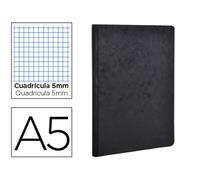 Libreta Age-Bag Tapa Cartulina Lomo Cosido Cuadro 5 Mm 96 Hojas Color Negro 148X210 Mm